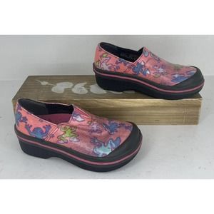 Dansko Vesta Pink Frogs Rain Clogs Girls Size EU 27 US 10